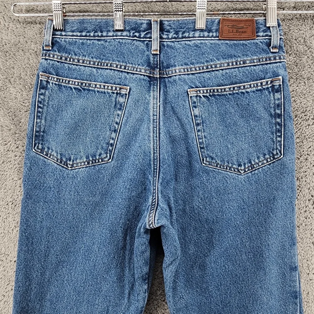 LL Bean Double L Jeans Mens 32x30 Denim Med Wash Plaid Flannel Lined Outdoor